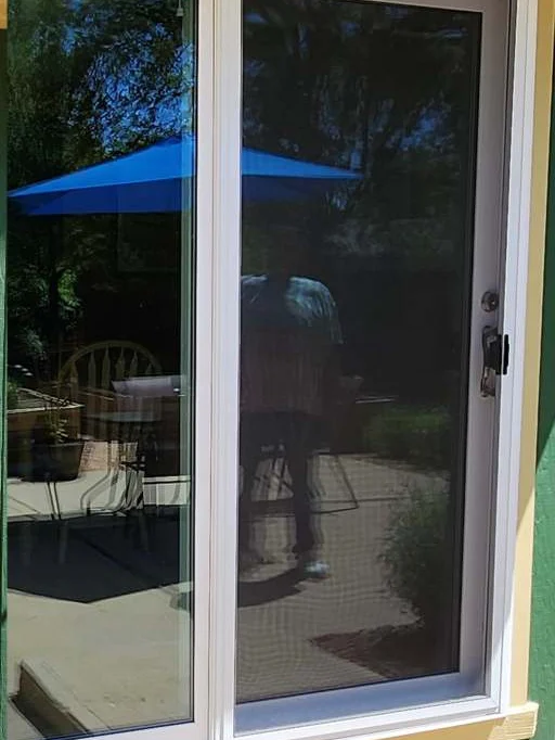 After: Worn screen door to a new slider