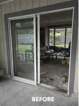 Before: Slider to French doors